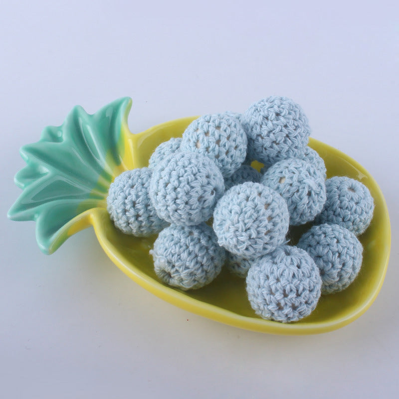 Wholesale 10PCS 16mm Wooden Cotton Thread Crochet Yarn Balls